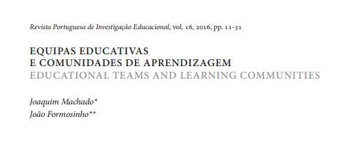 Equipas educativas e comunidades de aprendizagem
