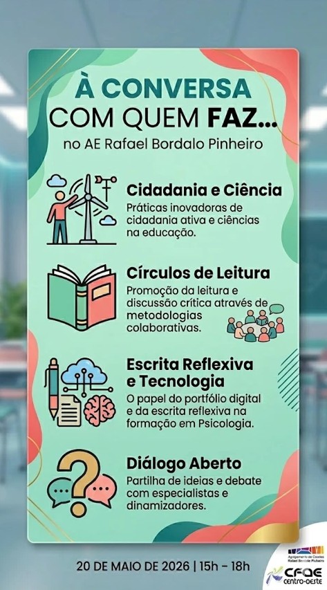 À conversa com quem faz ... no AE Rafael Bordalo Pinheiro - Comunidade de Práticas
