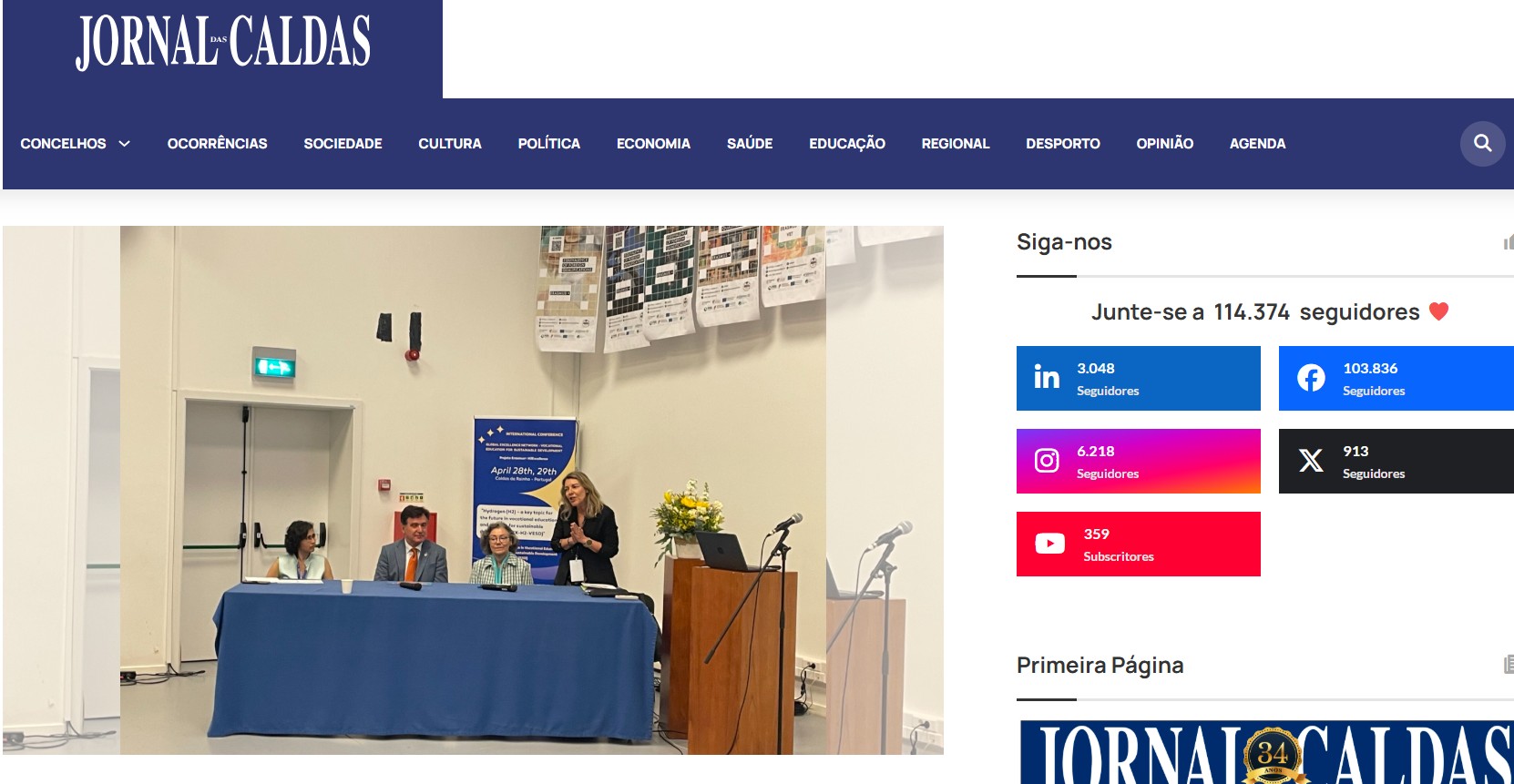 Escola Bordalo Pinheiro acolheu conferência europeia sobre hidrogénio