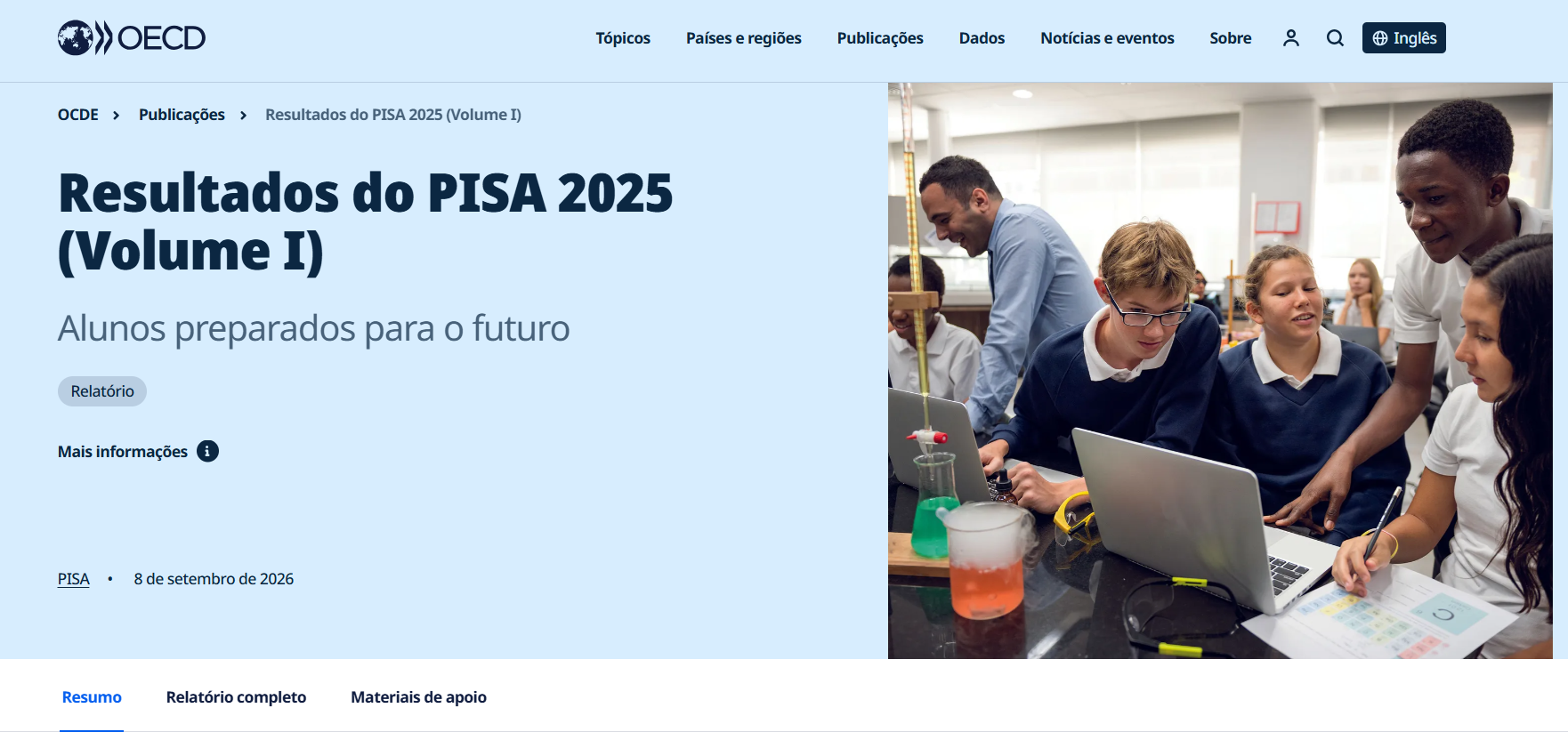 Resultados do PISA 2025 (Volume I - RESUMO)