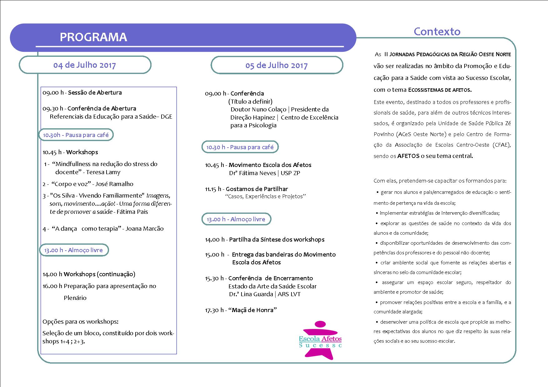 2 programa Jornadas Pedagógicas 2017 2